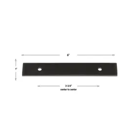Gliderite Hardware 849376085279 6 Inch Squared Backplate 3-3/4 Center To #3