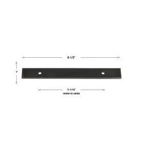 Gliderite Hardware 849376085521 8-1/2 Inch Squared Backplate 6-1/4 Center To #3