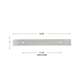 8342-128 Gliderite Hardware 849376085552 8-1/2 Inch Squared Backplate 6-1/4 Center To #3