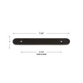 Gliderite Hardware 849376085880 7-1/4 Inch Rounded Backplate 5-1/16 Center To #3