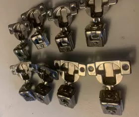 Grass 614405018715 Tec 864 Hinge Wrap Mount 108 Degree 1-1/4 Silver Finish Lot Of 8 45 Mm