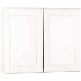 Hampton Bay 094803042190 Satin White Raised Panel Stock Kitchen Cabinet