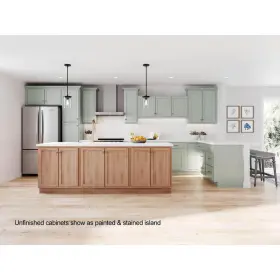 Hampton Bay 094803144344 Base Kitchen Cabinet 34.5 Inch X 27 24 Recessed Panel Unfinished #2