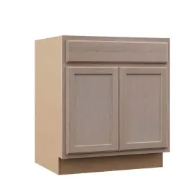 Xh34.5 Hampton Bay 094803144399 Kitchen Cabinet W30 Inch Xd24 Sink Base Assembled Framed Beech