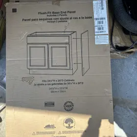 Hampton Bay 094803167541 23.25 Wide X 34.5 H Flush Fit Base End Panel 2 Pack G