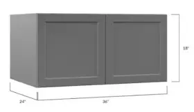 1006764367 Hampton Bay Designer Series Melvern Storm Gray Shaker Deep Wall Kitchen Cabinet #2