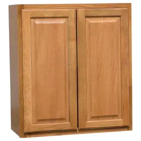 Hampton Bay 313057451481 27 Inch W X 12 D 30 H Assembled Wall Cabinet In Medium Oak