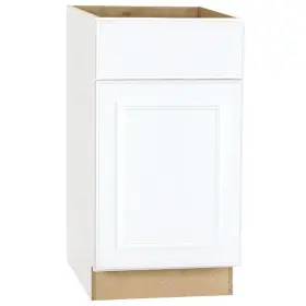 Hampton Bay 313090225278 18 Inch W X 24 D 34.5 H Assembled Base Kitchen Cabinet In Satin