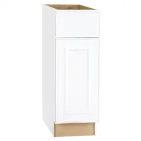 Hampton Bay 313116227231 12 Inch W X 24 D 34.5 H Assembled Base Kitchen Cabinet In Satin