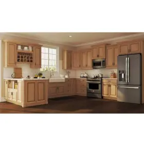 Hampton Bay 445018459434 91.5 Inch Medium Oak Toe Kick Molding For Kitchen Cabinet Finishing