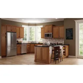 Hampton Bay 445024391308 Toe Kick Molding For Kitchen Base Cabinet Medium Oak 91.5 Inch W X 4.5 H #2