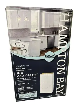 Hampton Bay 936204970134 18 Inch W X 12 D 30 H Ready To Assemble Plywood Shaker Wall