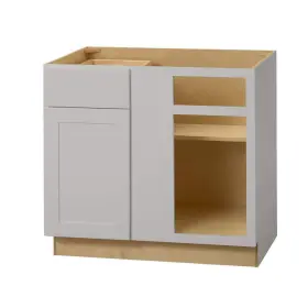 Bbc36-g Hampton Bay Ready To Assemble Kitchen Cabinet Plywood Blind Corner In Dove Gray