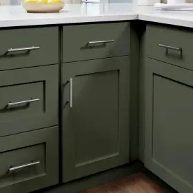 Bbc36-gn Hampton Bay Ready To Assemble Plywood Shaker Blind Corner Kitchen Cabinet Green #3