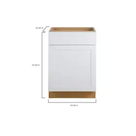 Cm2435b-wh Hampton Bay 24 Inch X24.5 X34.5 Kitchen Base Cabinet With Soft Close Door Mdf White #2