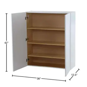 Cm3642w-wh Hampton Bay Cambridge White Shaker Assembled Wall Kitchen Cabinet With 2 Soft Close Doors 3 #3