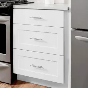 Dx34.5 Hampton Bay Db24 Kitchen Cabinet 24 Inch Wx H Plywood Shaker Drawer Base White #2