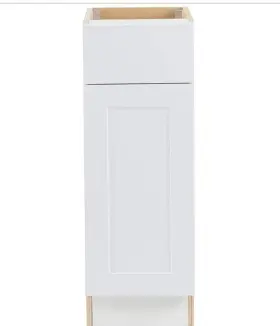 Kb12-sw Hampton Bay Assembled Base Kitchen Cabinet 12 Inch X24 With Drawer Glides Satin White #3
