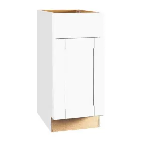 Kb15-ssw Hampton Bay Shaker 15 Inch W X 24 D 34.5 H Assembled Base Kitchen Cabinet In Satin