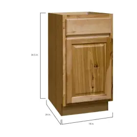 Kb18-nhk Hampton Bay 34.5 Inch X18 X24 Kitchen Base Cabinet With Drawer Furniture Board Brown #2