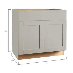 Kb36-sdv Hampton Bay Kitchen Cabinets 24 Inch X36 34.5 Assembled Thermofoil In Dove Gray #3