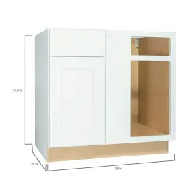 Kbbc45-ssw Hampton Bay Assembled Kitchen Cabinets 36 Inch W Adjustable Shelves In Satin White #3