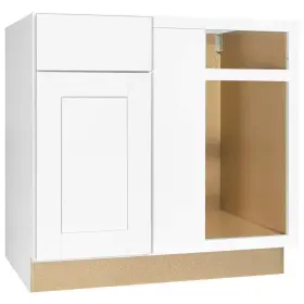 Kbbc45-ssw Hampton Bay Assembled Kitchen Cabinets 36 Inch W Adjustable Shelves In Satin White