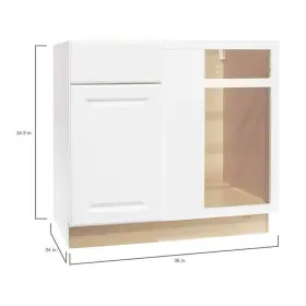Kbbc45-sw Hampton Bay 36 Inch W X 24 D 34.5 H Assembled Blind Base Kitchen Cabinet In #3