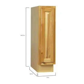 Kbf09-nhk Hampton Bay 9 Inch W X 24 D 34.5 H Assembled Base Kitchen Cabinet In Natura #3