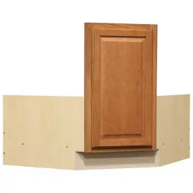 Kcsb36-mo Hampton Bay Corner Sink Base Kitchen Cabinet 36 Inch W X 24 D 34.5 H Medium Oak