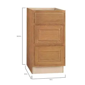 Kdb18-mo Hampton Bay 18 Inch W X 24 D 34.5 H Assembled Drawer Base Kitchen Cabinet I #3