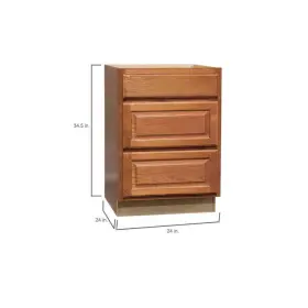 Kdb24-mo Hampton Bay 24 Inch W X D 34.5 H Assembled Drawer Base Kitchen Cabinet I #3