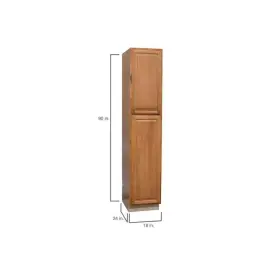 Kp1890-mo Hampton Bay 18 Inch W X 24 D 90 H Assembled Pantry Kitchen Cabinet In Mediu #3
