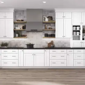 Kp1890-ssw Hampton Bay Shaker 18 Inch W X 24 D 90 H Assembled Pantry Kitchen Cabinet In Satin #2