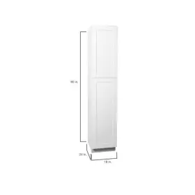 Kp1890-ssw Hampton Bay Shaker 18 Inch W X 24 D 90 H Assembled Pantry Kitchen Cabinet In Satin #3