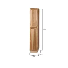 Kp1896-nhk Hampton Bay 18 Inch W X 24 D 96 H Assembled Pantry Kitchen Cabinet In Natur #3