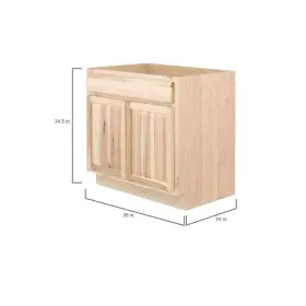 Ksb36-nhk Hampton Bay 36 Inch W X 24 D 34.5 H Assembled Sink Base Kitchen Cabinet In #3