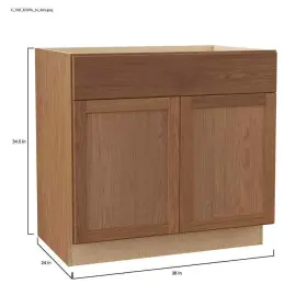 Ksb36-ssb Hampton Bay Sinclair 36 Inch W X 24 D 34.5 H Assembled Sink Base Cabinet In Shaker #3