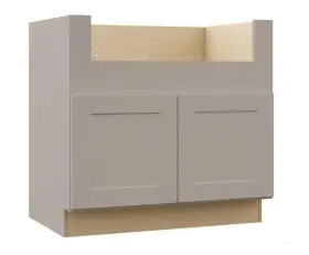Ksbd36-sdv Hampton Bay Shaker 36x24x34.5 Inch Apron Front Sink Base Kitchen Cabinet Dove Gray