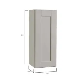 Kw1230-sdv Hampton Bay Shaker 12 Inch W X D 30 H Assembled Wall Kitchen Cabinet In Dove Gra #3