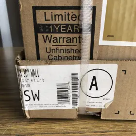 Kw1230-ssw Hampton Bay Wall Kitchen Cabinet Shaker 12 Inch W X D 30 H Satin White Nib #3