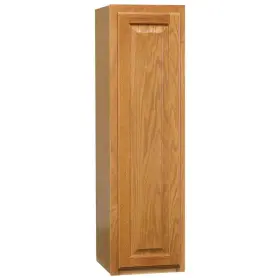 2-adjustable Hampton Bay Kw1242-mo Wall Kitchen Cabinet 12 Inch X 42 Shelves Medium Oak