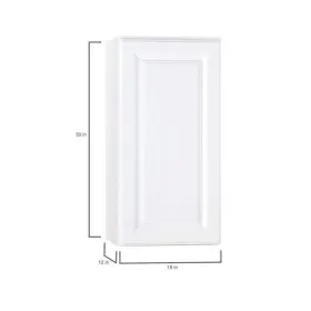 Kw1530-sw Hampton Bay Wall Kitchen Cabinet 15 Inch Reversible Adjustable Shelves Satin White #3