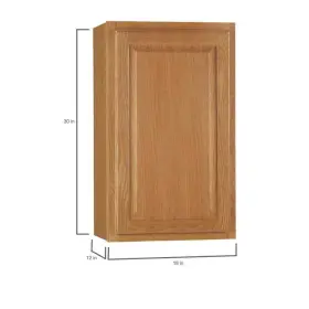 Kw1830-mo Hampton Bay 18 Inch W X 12 D 30 H Assembled Wall Kitchen Cabinet In Medium #3