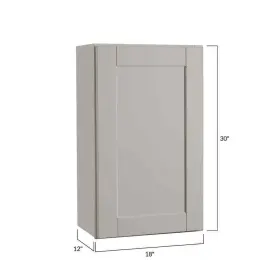 Kw1830-sdv Hampton Bay Shaker 18 Inch W X 12 D 30 H Assembled Wall Kitchen Cabinet In Dove Gra #3