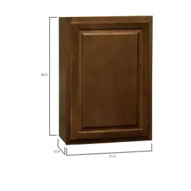 2-adjustable Hampton Bay Kw2130-cog Kitchen Cabinet 30 Inch Shelves Wall Reversible Cognac #3