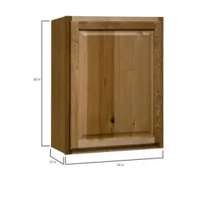 Kw2430-nhk Hampton Bay 24 Inch W X 12 D 30 H Assembled Wall Kitchen Cabinet In Natural #3
