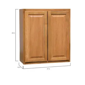 Kw2730-mo Hampton Bay Wall Kitchen Cabinet 27 Inch X 30 Adjustable Hinges Indoor Medium Oak #3