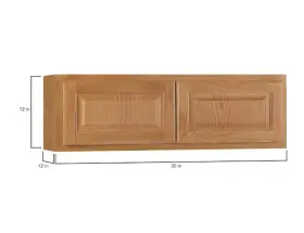 Kw3012-mo Hampton Bay - Wall Bridge Kitchen Cabinet 30 Inch X12 Medium Oak #2