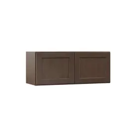 Kw3015-bdl Hampton Bay Framed Kitchen Wall Bridge Cabinet 30 Inch X15 X12 Furniture Board Brown